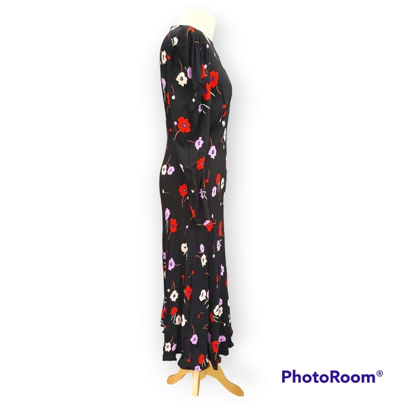 M&S X Ghost Floral Midaxi Midi Tea Dress Size 12 Christine Lampard Loose Women - Picture 7 of 15